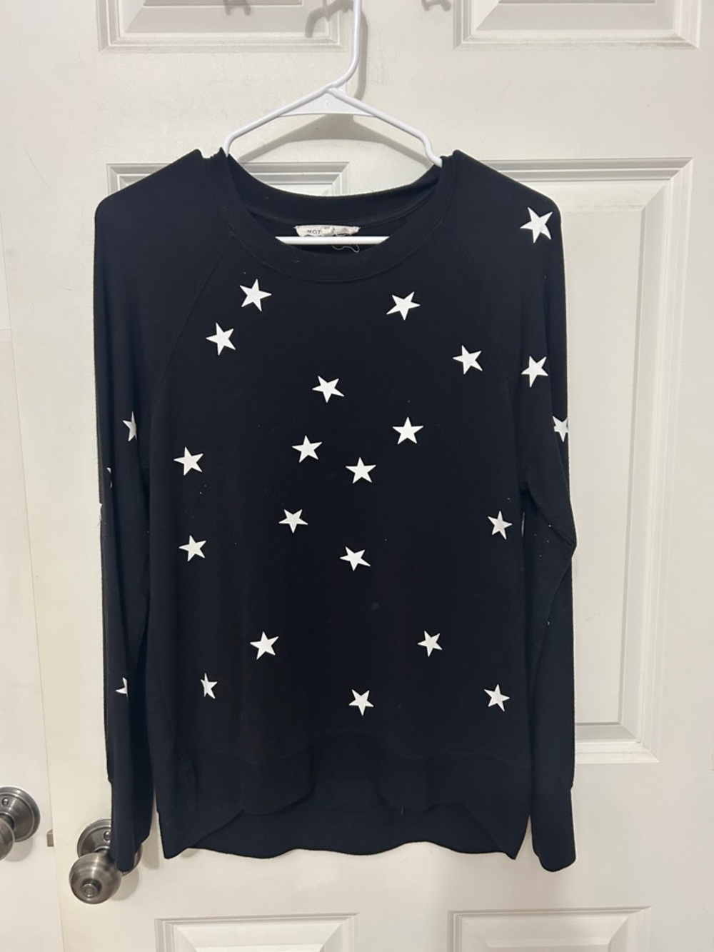 Workshop Republic Clothing Crewneck Pullover star shirt size small black